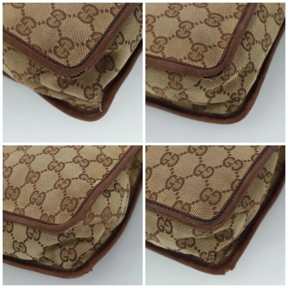 GUCCI GG Canvas Shoulder Bag Beige 91762 Auth 111560 - Picture 14 of 16